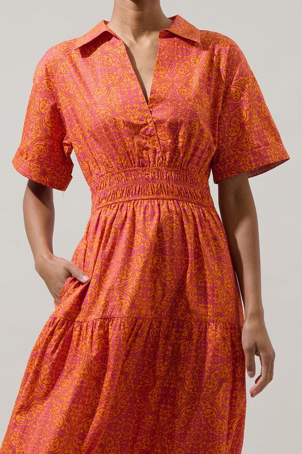 Sugarlips DeBary Floral Milah Tiered Maxi Dress