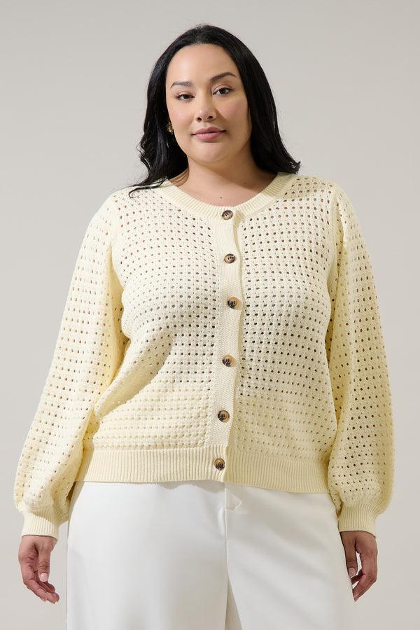 sugarlips Deffy Button Down Knit Cardigan Curve
