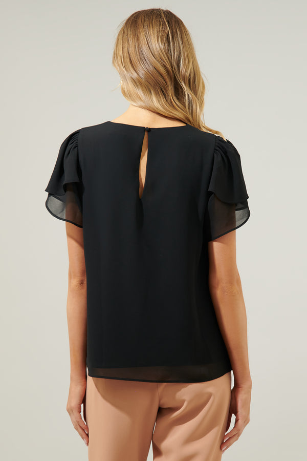 Sugarlips Deja Chiffon Blouse