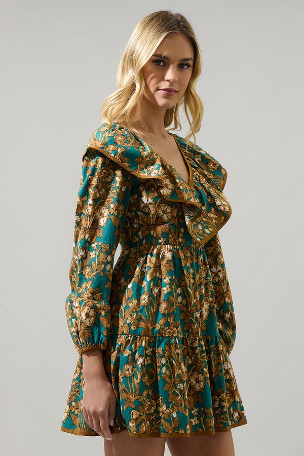 Sugarlips Della Floral Nia Ruffle Mini Dress