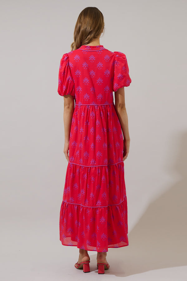 Sugarlips Delmas Floral Renley Tiered Maxi Dress