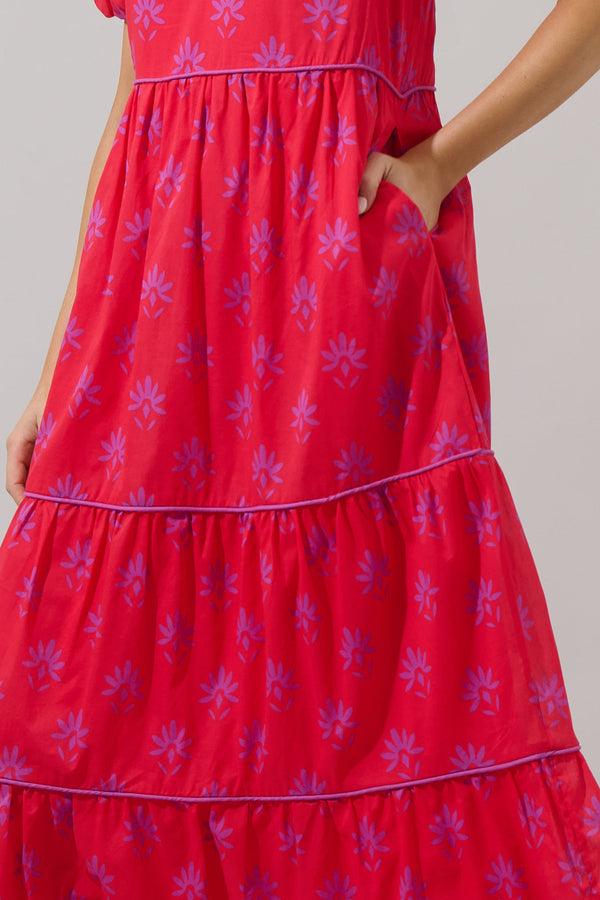 Sugarlips Delmas Floral Renley Tiered Maxi Dress