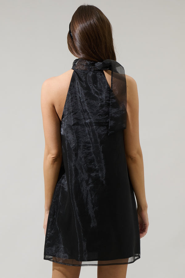 Sugarlips Deluxe Dime Organza Halter Mini Dress