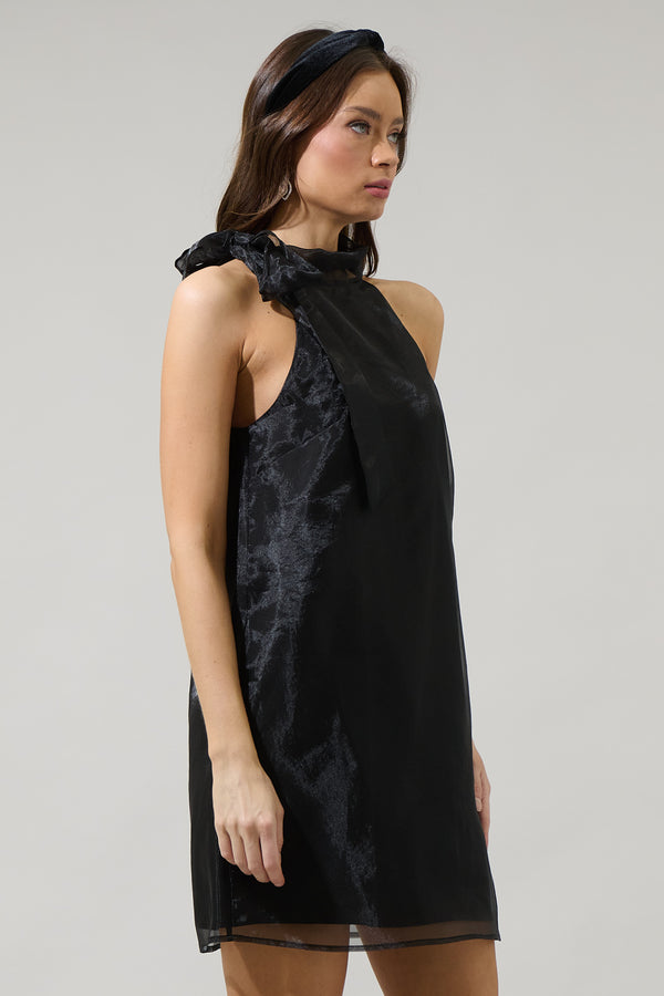 Sugarlips Deluxe Dime Organza Halter Mini Dress