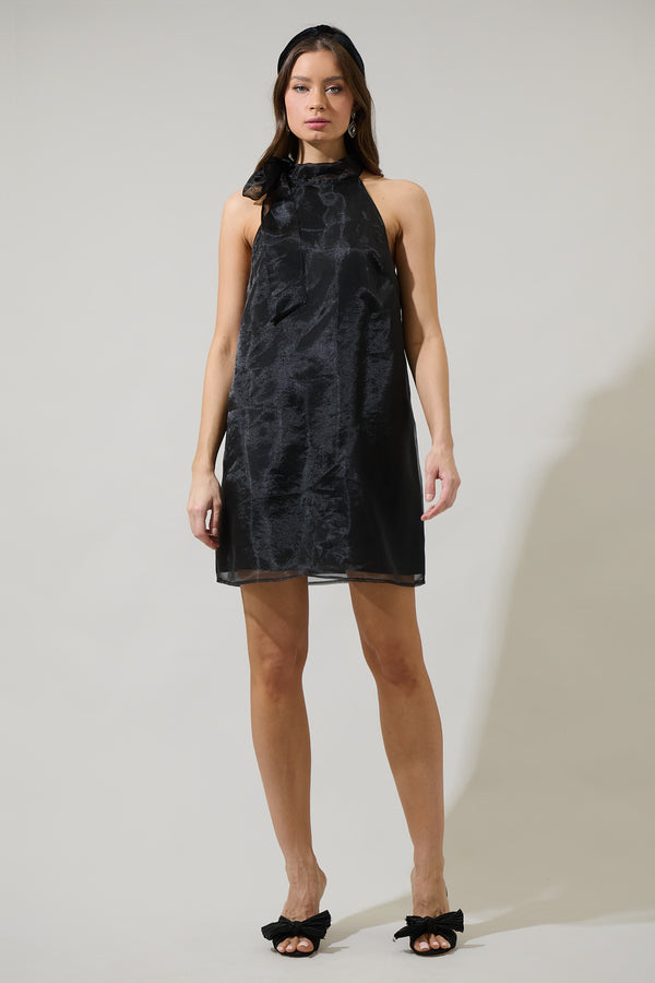 Sugarlips Deluxe Dime Organza Halter Mini Dress