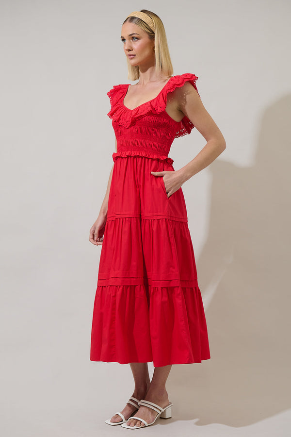 Sugarlips Denison Ruffle Tiered Maxi Dress