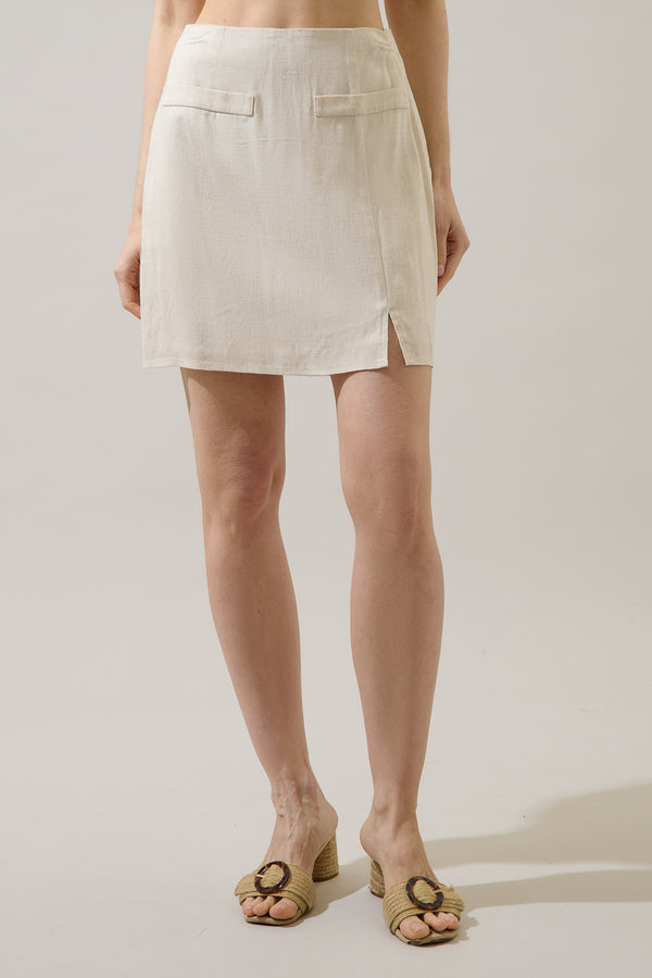 sugarlips Desery Linen Mini Skirt