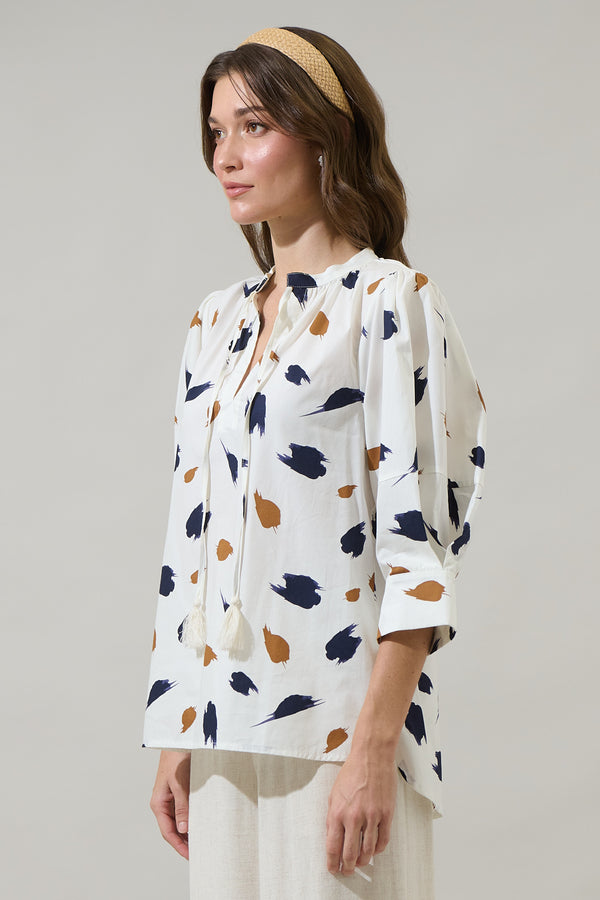 Sugarlips Devania Brush Irina Split Neck Top