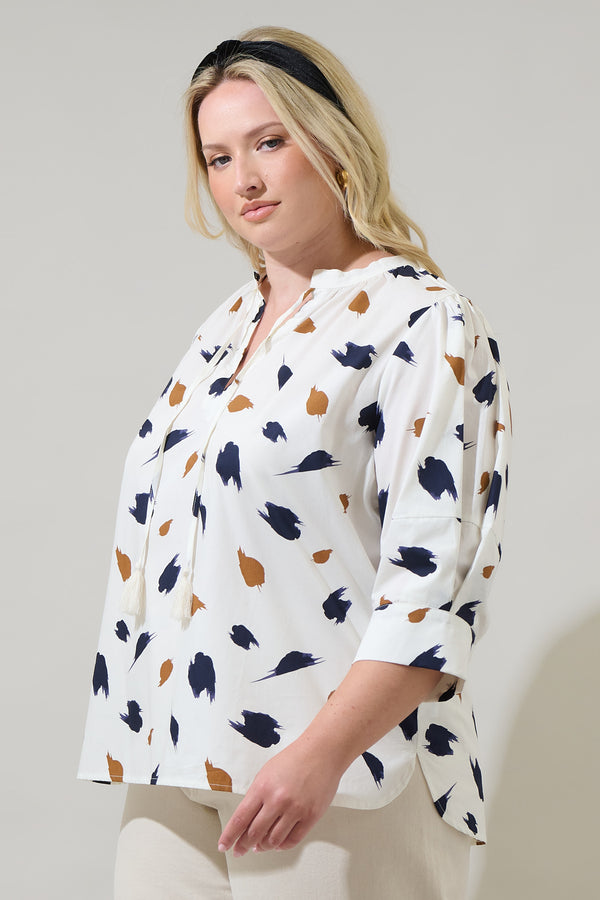 Sugarlips Devania Brush Irina Split Neck Top Curve
