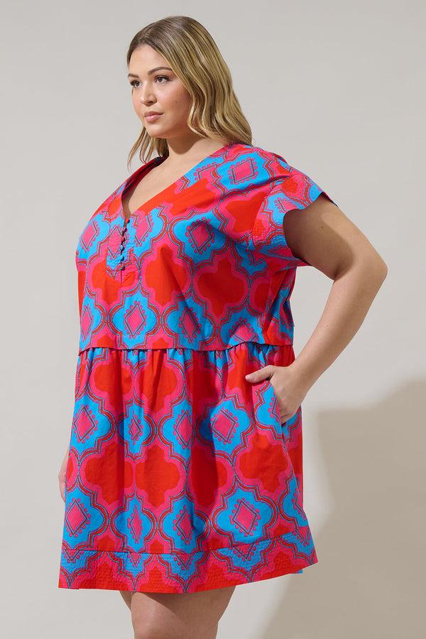 Sugarlips Devany Jolene Trapeze Mini Dress Curve