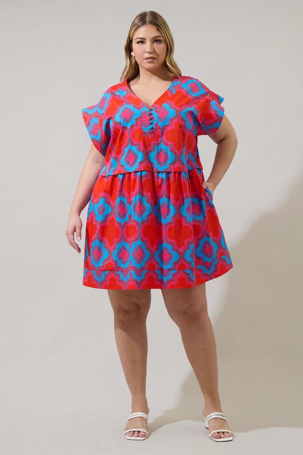 Sugarlips Devany Jolene Trapeze Mini Dress Curve
