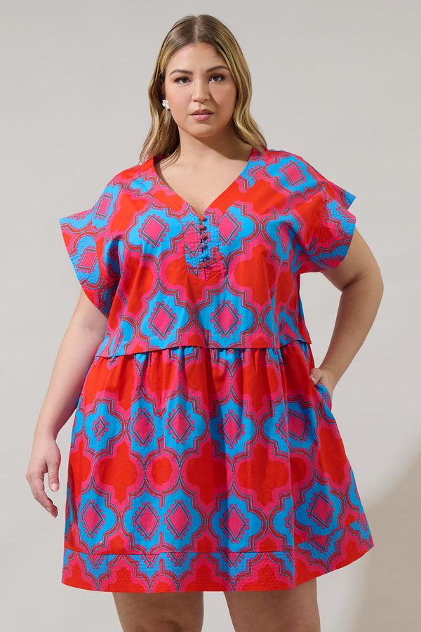 sugarlips Devany Jolene Trapeze Mini Dress Curve