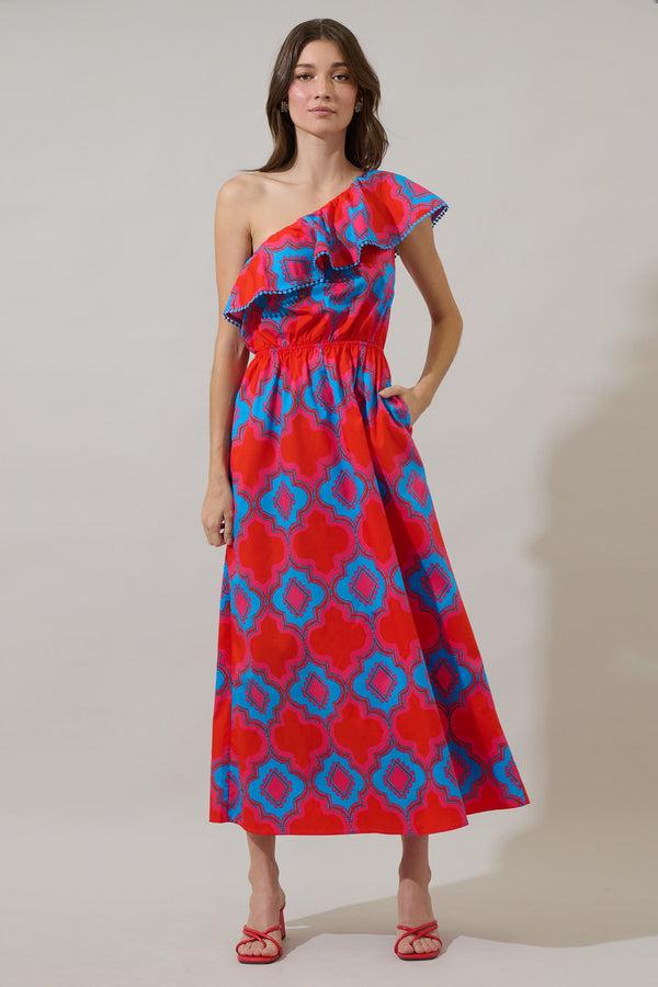Sugarlips Devany Suraya One Shoulder Midi Dress