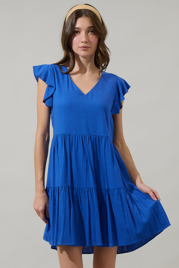 sugarlips Devina Flared Tiered Mini Dress