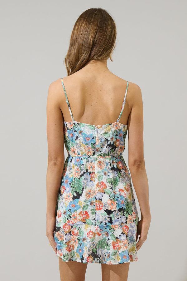 Sugarlips Devony Eyelet Floral Rudy Mini Dress