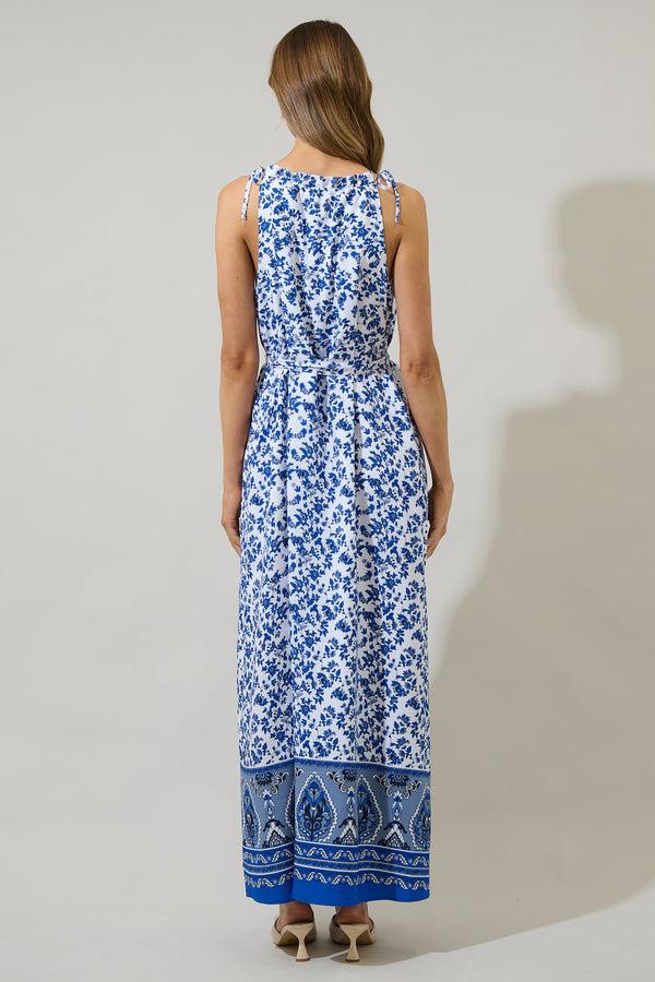 Sugarlips Dina Floral Kay Halter Neck Maxi Dress