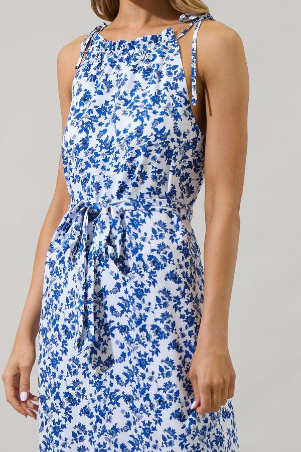 Sugarlips Dina Floral Kay Halter Neck Maxi Dress