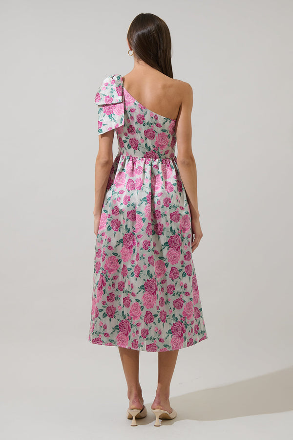 Sugarlips Dionne Jacquard Miley Bow Midi Dress