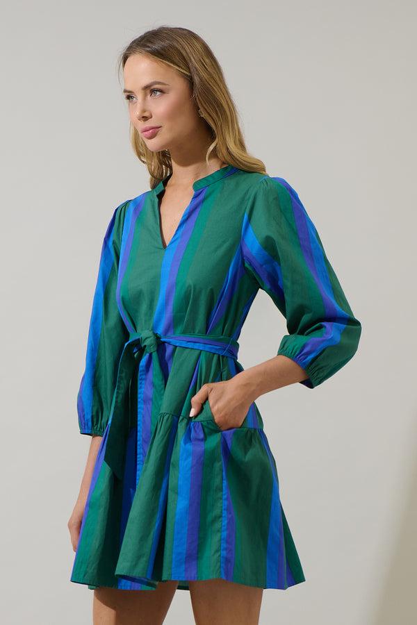 Sugarlips Dolary Stripe Leola Shift Mini Dress