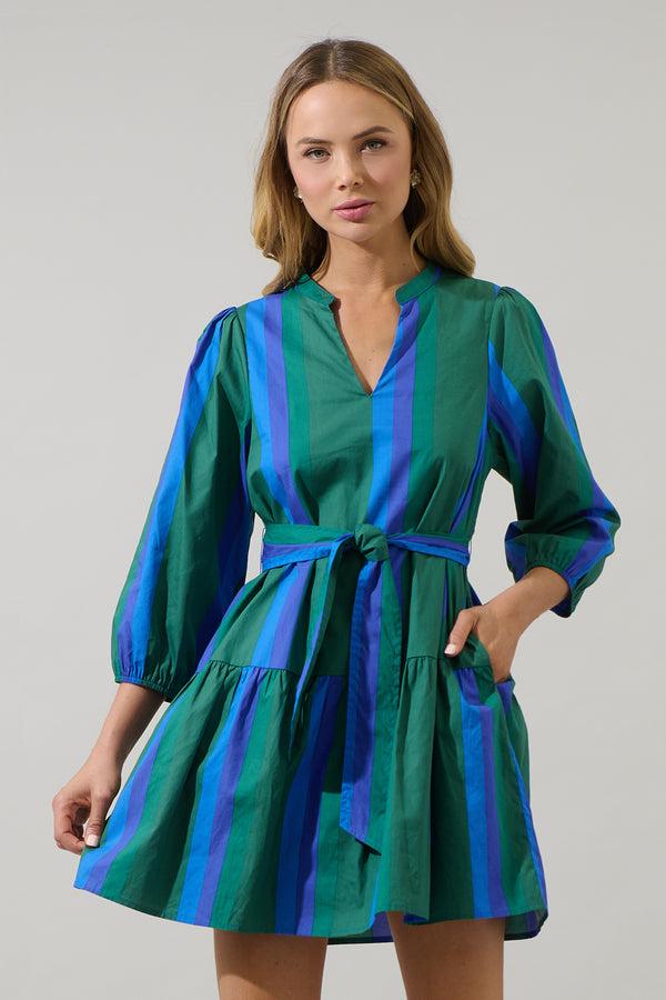 sugarlips Dolary Stripe Leola Shift Mini Dress