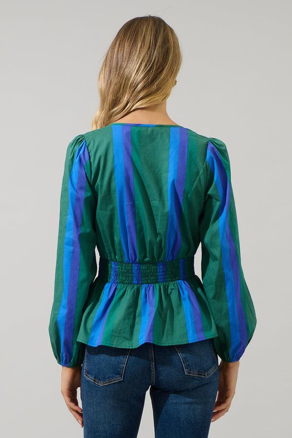 Sugarlips Dolary Stripe Mirana Smocked Top