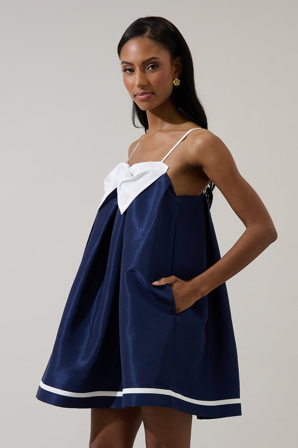 Sugarlips Domina Bow Trapeze Mini Dress