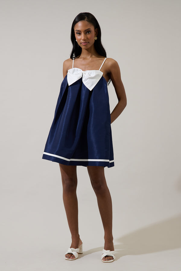 Sugarlips Domina Bow Trapeze Mini Dress