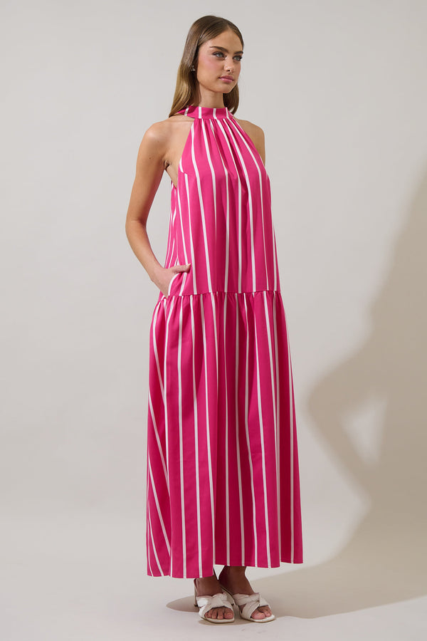 Sugarlips Donia Striped Evonne Maxi Dress