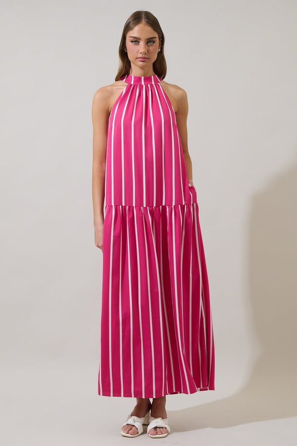 sugarlips Donia Striped Evonne Maxi Dress