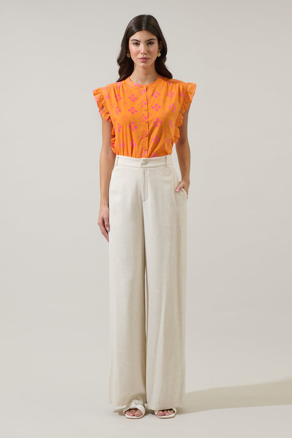 Sugarlips Donna Dot Hessi Button Down Top