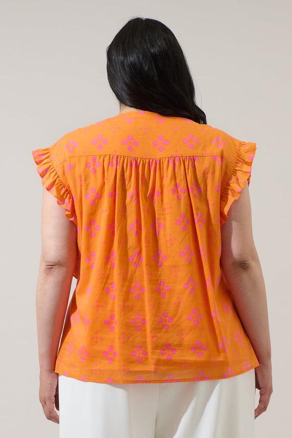 Sugarlips Donna Dot Hessi Button Down Top Curve