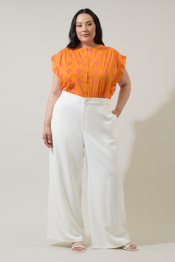 Sugarlips Donna Dot Hessi Button Down Top Curve