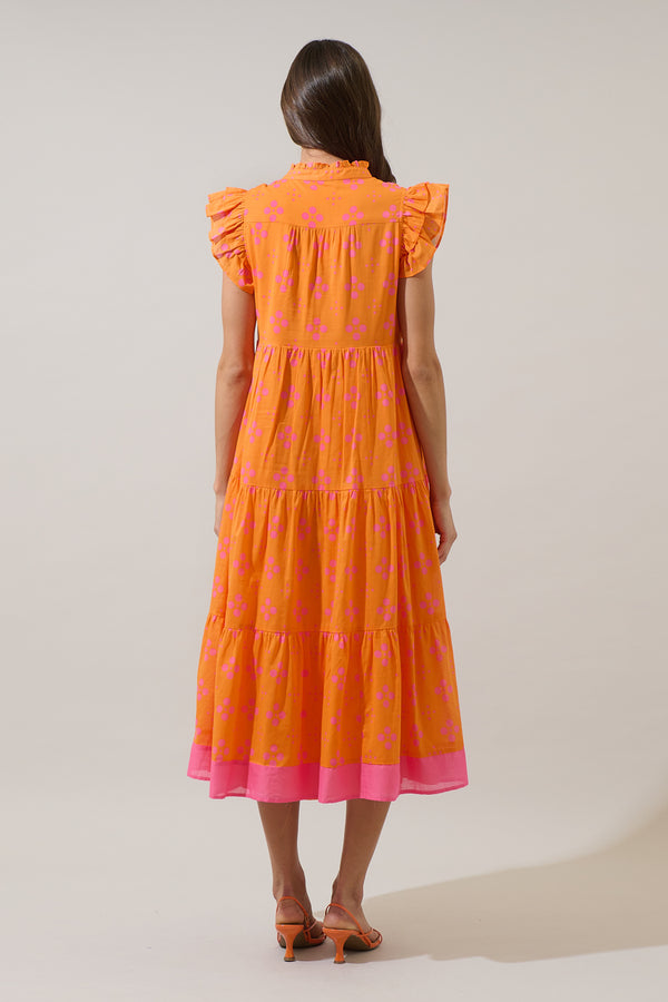 Sugarlips Donna Dot Mirna Tiered Midi Dress