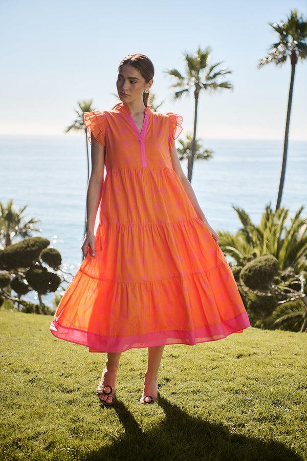 sugarlips Donna Dot Mirna Tiered Midi Dress