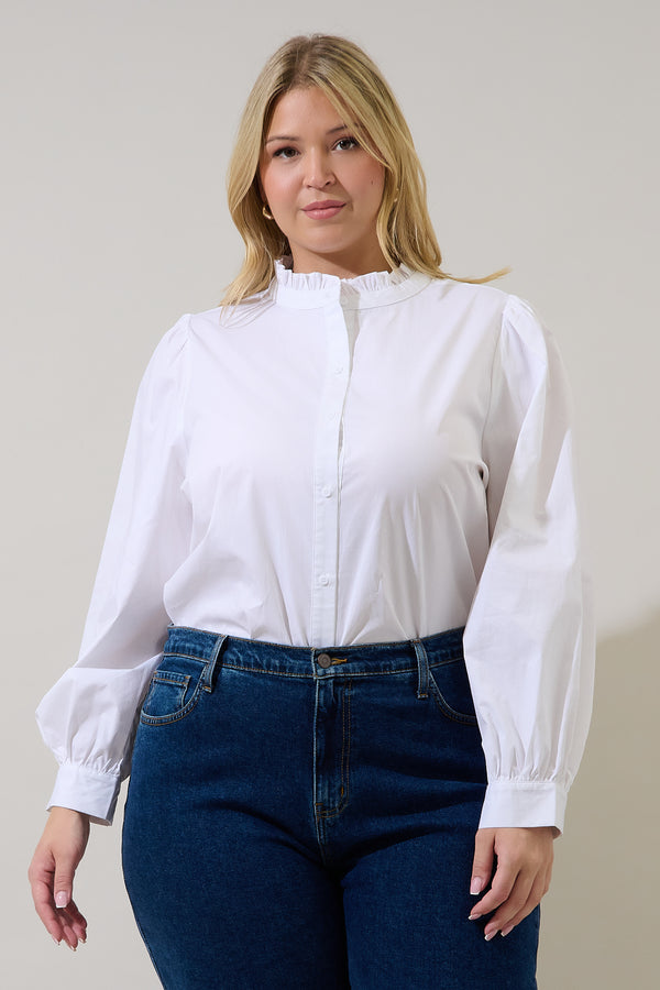 sugarlips Doris Button Down Shirt Curve