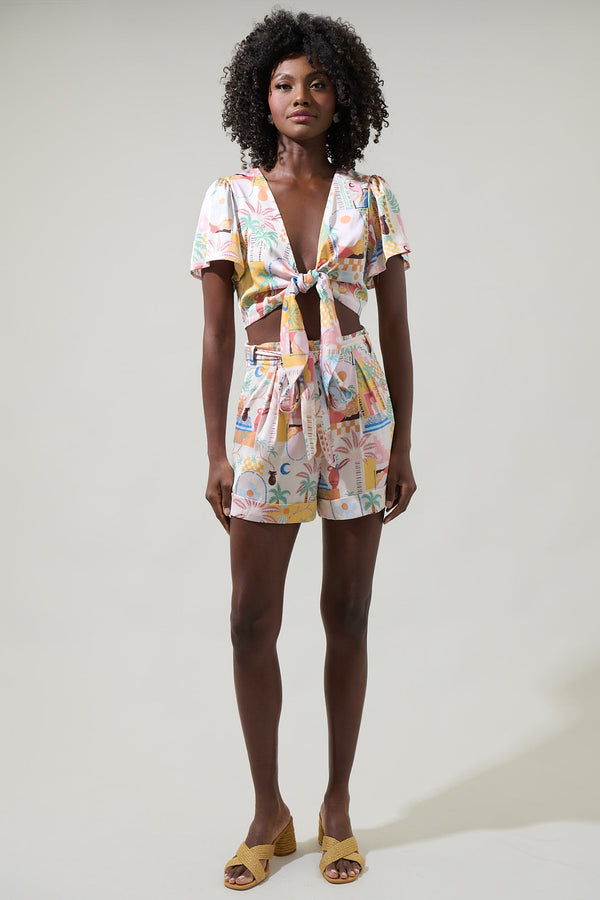 Sugarlips Down The Sunset Zaferia Bermuda Shorts