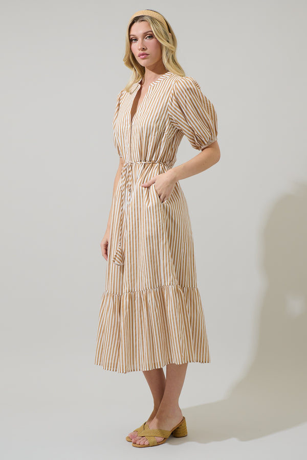 Sugarlips Dream State Beth Button Down Midi Dress