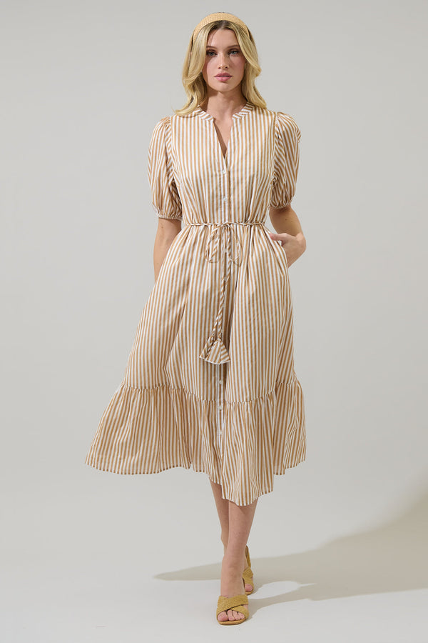 sugarlips Dream State Beth Button Down Midi Dress