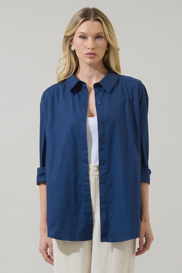 sugarlips Dream State Oversized Button Down Shirt