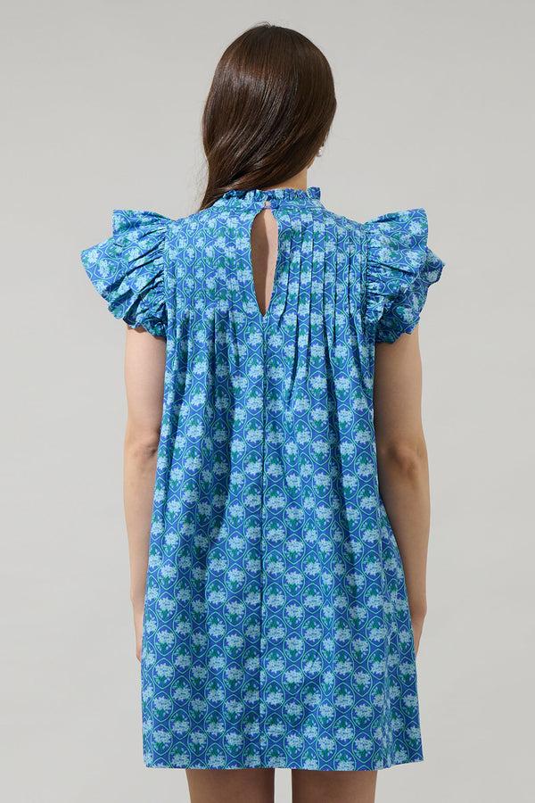 Sugarlips Driftwood Floral Lovel Shift Mini Dress