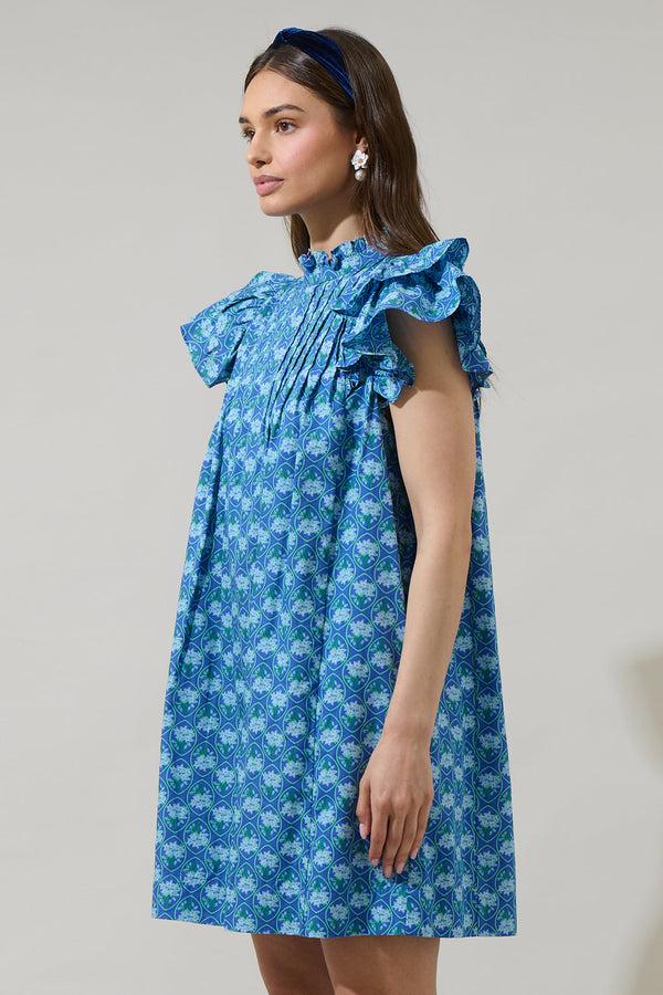 Sugarlips Driftwood Floral Lovel Shift Mini Dress