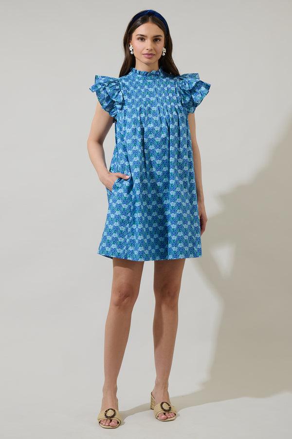 Sugarlips Driftwood Floral Lovel Shift Mini Dress