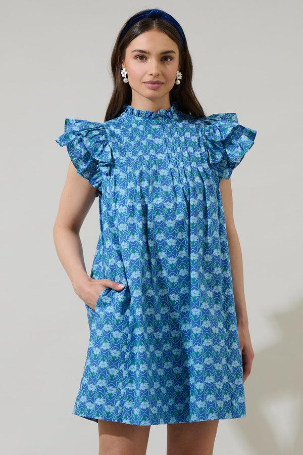 sugarlips Driftwood Floral Lovel Shift Mini Dress