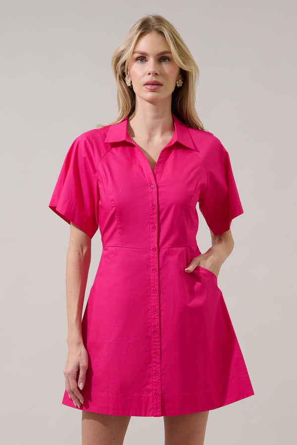 sugarlips Durella Button Down Mini Dress
