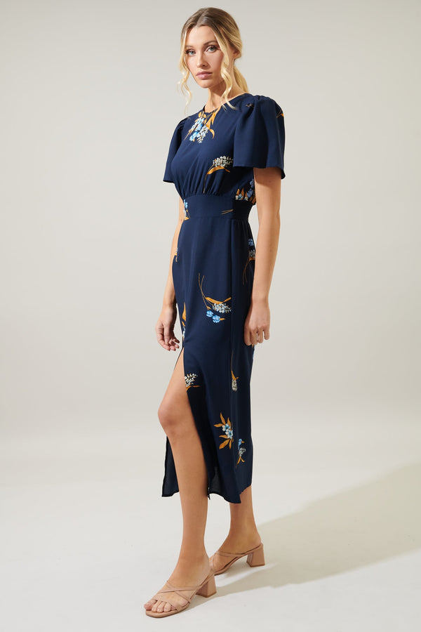 Sugarlips Dusk Bloom Floral Midi Dress