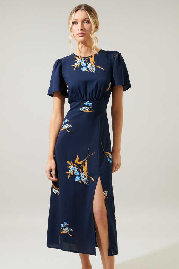 Sugarlips Dusk Bloom Floral Midi Dress