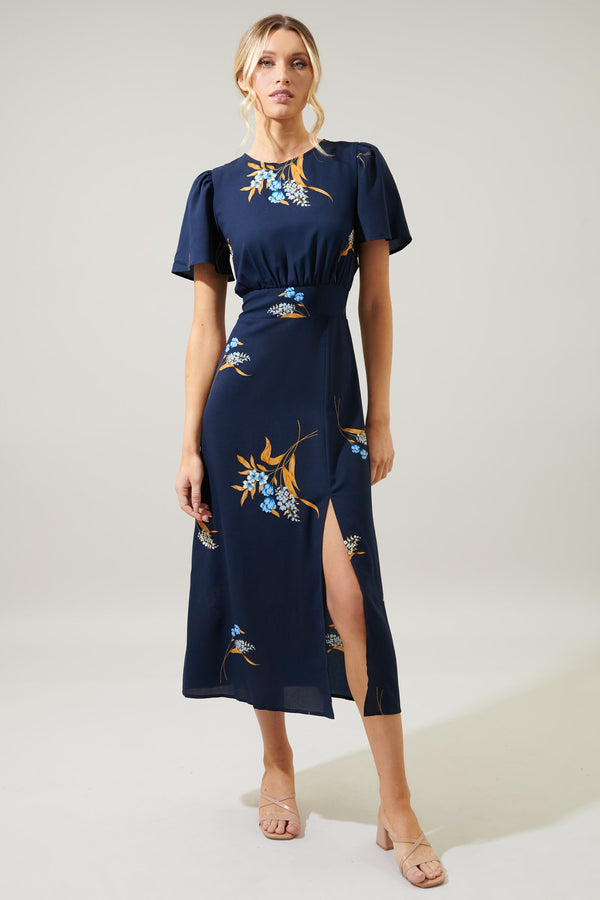 sugarlips Dusk Bloom Floral Midi Dress