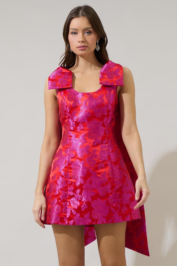 Sugarlips Duson Jacquard Bow Sash Dress