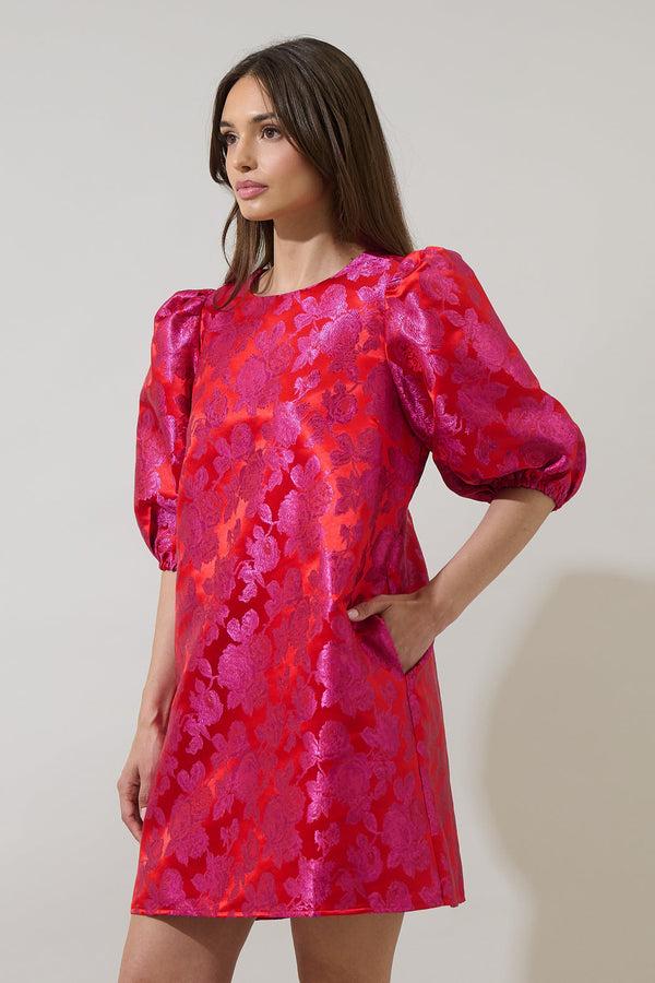 Sugarlips Duson Jacquard Shift Mini Dress