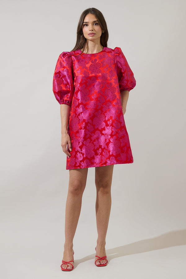 Sugarlips Duson Jacquard Shift Mini Dress